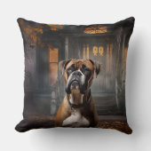 ボクサーハロウィーン怖い クッション (正面)