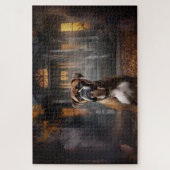 ボクサーハロウィーン怖い ジグソーパズル (縦)