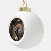 ボクサーハロウィーン怖い セラミックボールオーナメント (右)