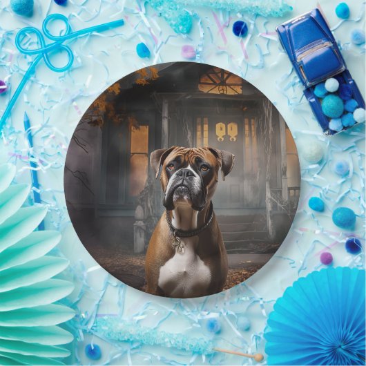 ボクサーハロウィーン怖い ペーパープレート (パーティー)