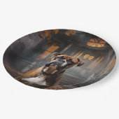 ボクサーハロウィーン怖い ペーパープレート (アングル)