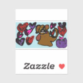 ボクサーハートツートンコーヒーマグ木製箱看板M シール (シート)