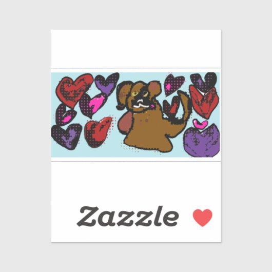 ボクサーハートツートンコーヒーマグ木製箱看板M シール (シート)