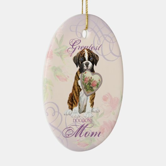 ボクサーハートママセラミックオーナメント セラミックオーナメント (右)