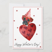ボクサーバレンタインデーのギフトドッグ シーズンカード (正面)