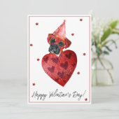 ボクサーバレンタインデーのギフトドッグ シーズンカード (スタンド正面)