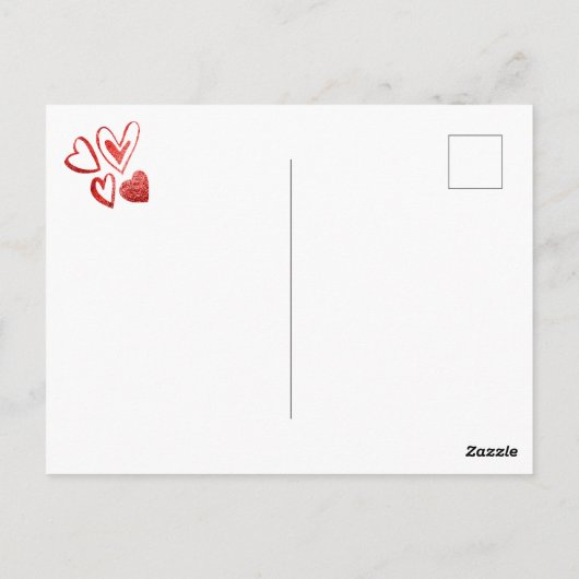 ボクサーバレンタインデーのギフトドッグ ポストカード (裏面)