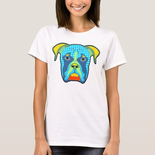 ボクサーパターンポップアート Tシャツ (正面)