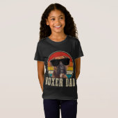 ボクサーパパヴィンテージおもしろいボクサー犬のオーナー Tシャツ (正面フル)