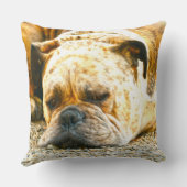 ボクサーパピードッグウォーターカラー油絵を描アート クッション (裏面)