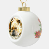 ボクサーパピードッグウォーターカラー油絵を描アート セラミックボールオーナメント (右)