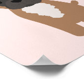 ボクサーパピードッグピンク子供部屋&キッズデコールポスター ポスター (角)