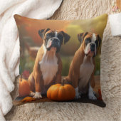 ボクサーパピー秋デライトカボチャ クッション (ブランケット)