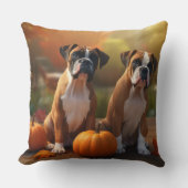ボクサーパピー秋デライトカボチャ クッション (正面)