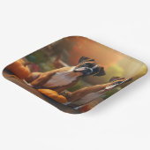 ボクサーパピー秋デライトカボチャ ペーパープレート (傾斜あり)