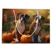 ボクサーパピー秋デライトカボチャ ラージペーパーバッグ (裏面)