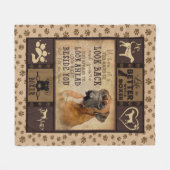 ボクサーパーソナライズされたギフトファミリーの方が人生は良い フリースブランケット (正面(横))