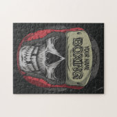 ボクサーパーソナライズされたファイトクラブスケルトンボクシングジム ジグソーパズル (横)