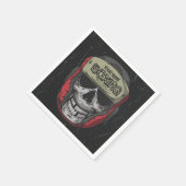 ボクサーパーソナライズされたファイトクラブスケルトンボクシングジム スタンダードカクテルナプキン (角)