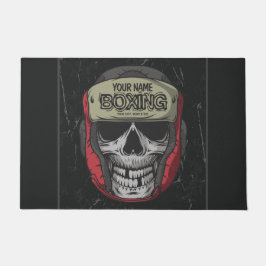 ボクサーパーソナライズされたファイトクラブスケルトンボクシングジム ドアマット
