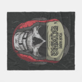 ボクサーパーソナライズされたファイトクラブスケルトンボクシングジム フリースブランケット (正面(横))