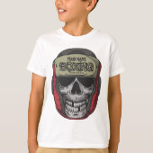 ボクサーパーソナライズされたファイトクラブスケルトンボクシングジム Tシャツ (正面)