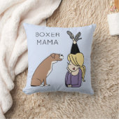 ボクサーパーソナライズされたママ クッション (ブランケット)