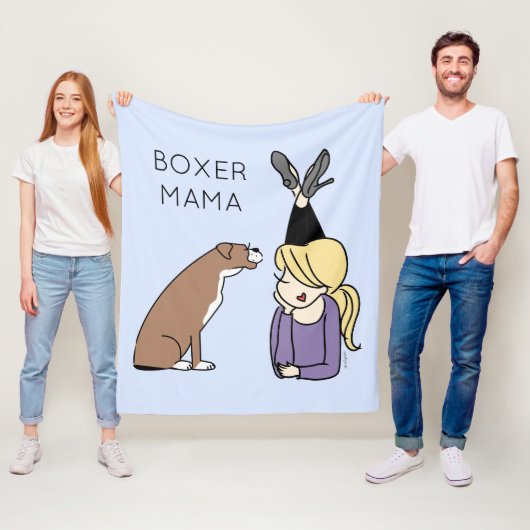 ボクサーパーソナライズされたママ  フリースブランケット (インサイチュ)