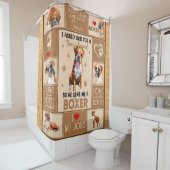 ボクサーパーソナライズされた・ドッグ・ブランケット シャワーカーテン (インサイチュ)