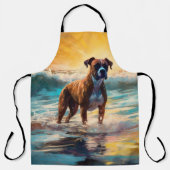 ボクサービーチ絵画サーフィン エプロン (正面)