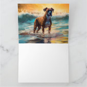 ボクサービーチ絵画サーフィン カード (内部)