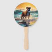 ボクサービーチ絵画サーフィン ハンドファン (裏面)