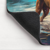 ボクサービーチ絵画サーフィン マウスパッド (コーナー)