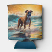 ボクサービーチ絵画サーフィン 缶クーラー (裏面)