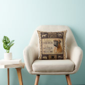 ボクサーフリースブランケットの犬の愛で人生は良い クッション (椅子)