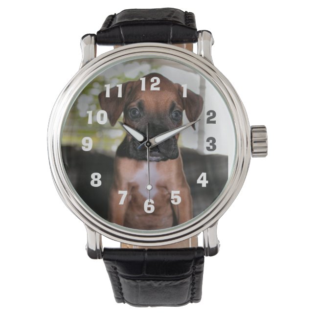 ボクサーベビー銀めっきネックレス 腕時計 (正面)