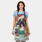 ボクサーホリデーベーキング:フェスティバルクリスマス エプロン (着用した状態)