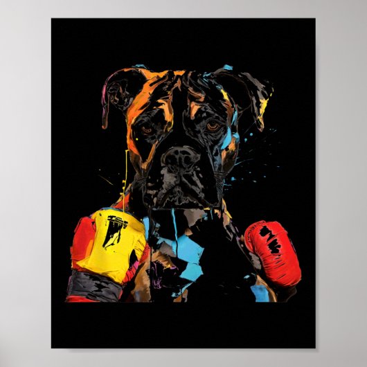 ボクサーボクシンググローブ メンズ レディース キッズ ポスター (正面)