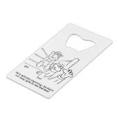 ボクサーボクシングリングや輪。おもしろい クレジットカード栓抜き (裏面アングル)