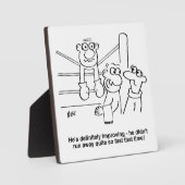 ボクサーボクシングリングや輪。おもしろい フォトプラーク (正面)