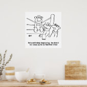 ボクサーボクシングリングや輪。おもしろい ポスター (キッチン)