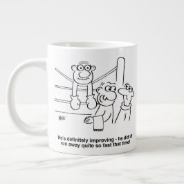 ボクサーボクシングリングや輪。ボクシング一致 ジャンボコーヒーマグカップ