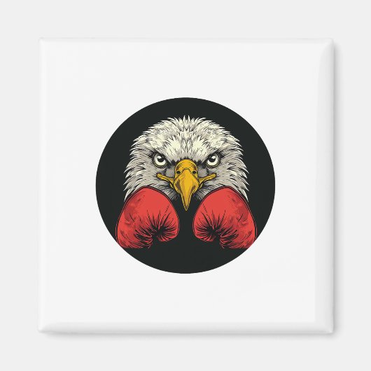 ボクサーボクシング用の手袋クールの鷲 マグネット (正面)