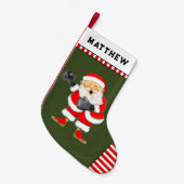 ボクサーボクシング スモールクリスマスストッキング (正面 (吊り時))