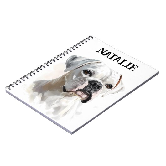 ボクサーポートレート パーソナライズされた ノートブック (左側)