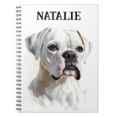 ボクサーポートレート パーソナライズされた ノートブック (正面)