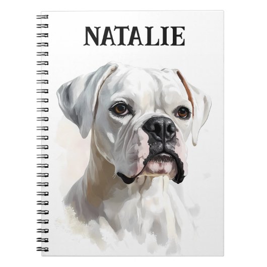 ボクサーポートレート パーソナライズされた ノートブック (正面)