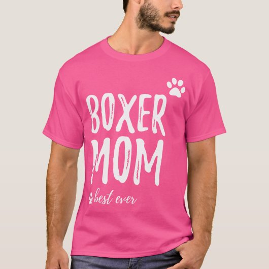 ボクサーママおもしろい犬マママギフト Tシャツ (正面)