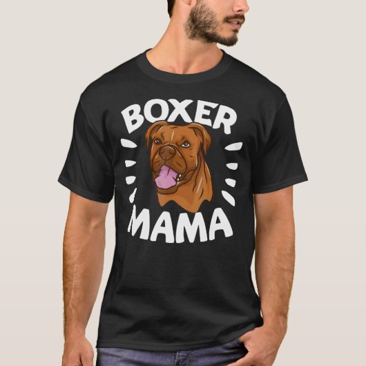 ボクサーママ犬ママまたは犬の泡立て Tシャツ (正面)