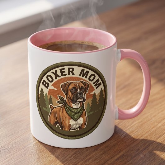 ボクサーママ コーヒーマグ | ボクサー犬ママ ギフト マグカップ